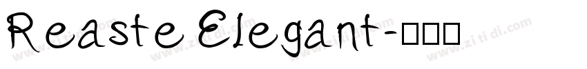 Reaste Elegant字体转换